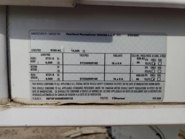 2008 HEARTLAND RV BIG COUNTR #3280481155