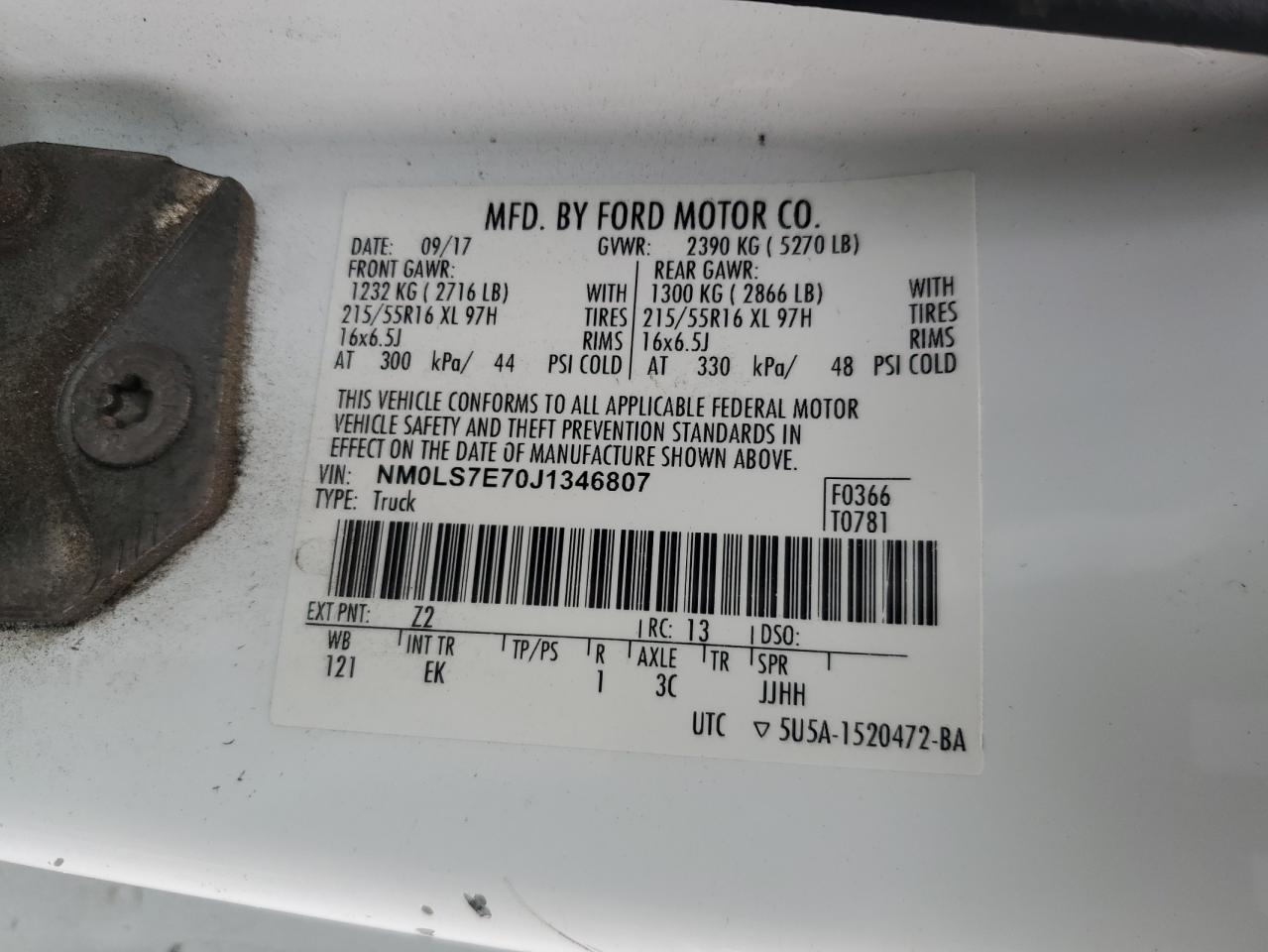 FORD TRANSIT CONNECT XL