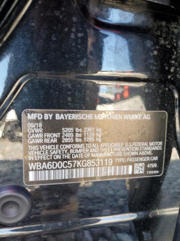 2019 BMW 640 I GRAN - WBA6D0C57KG853119