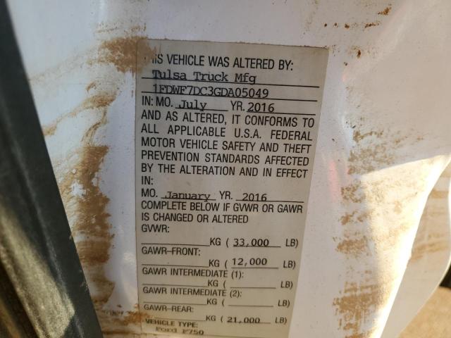 2016 FORD F750 SUPER #3292397274