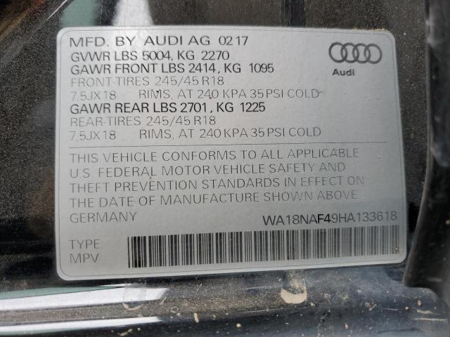 2017 AUDI A4 ALLROAD WA18NAF49HA133618