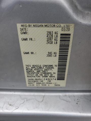 2020 NISSAN ALTIMA S 1N4BL4BV0LC249374