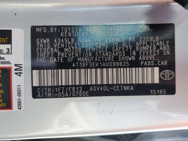 2010 TOYOTA CAMRY BASE - 4T1BF3EK1AU099825