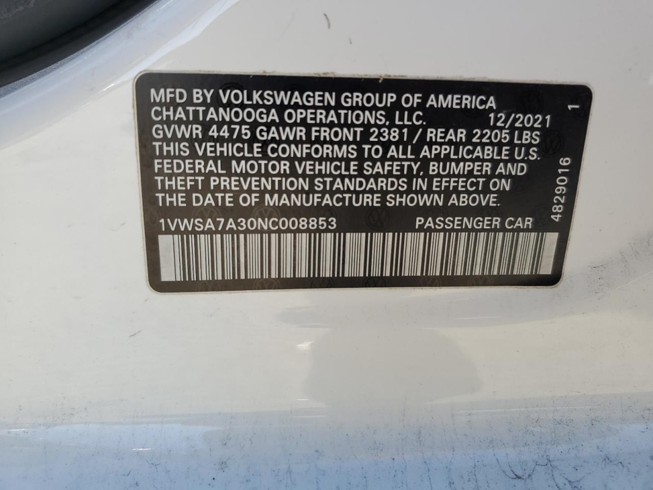 VOLKSWAGEN PASSAT SE