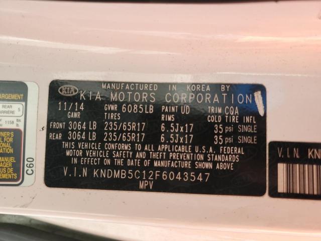 2015 KIA SEDONA LX - KNDMB5C12F6043547
