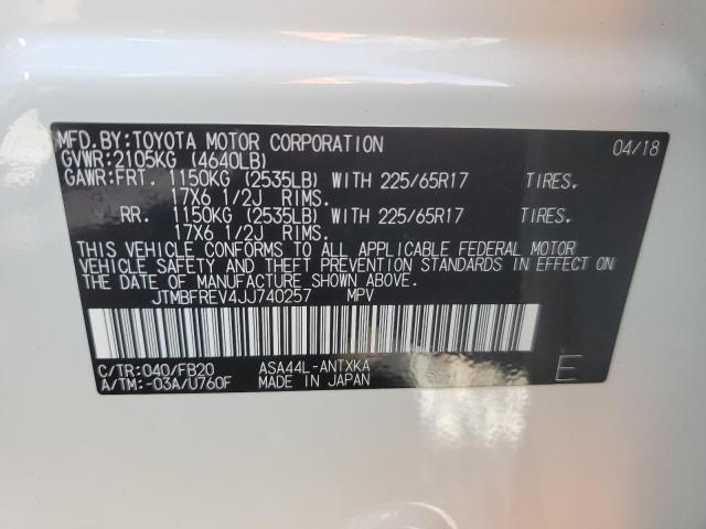 2018 TOYOTA RAV4 LE - JTMBFREV4JJ740257