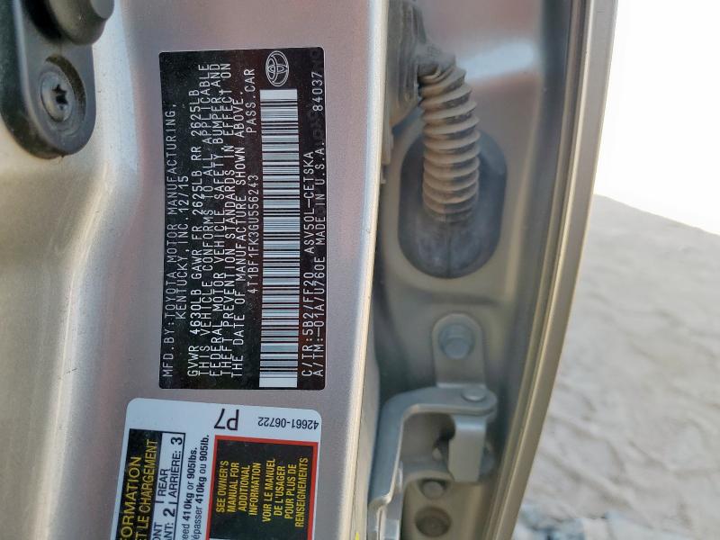 2016 TOYOTA CAMRY LE 4T1BF1FK3GU556243