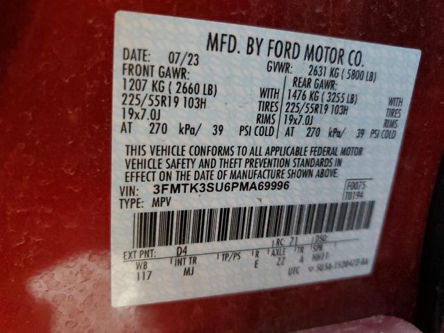 2023 FORD MUSTANG MA 3FMTK3SU6PMA69996