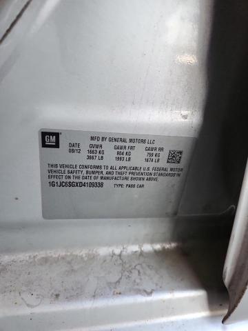 2013 CHEVROLET SONIC LT - 1G1JC6SGXD4109338