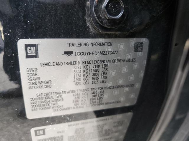 2021 CHEVROLET SILVERADO - 1GCUYEED4MZ273477