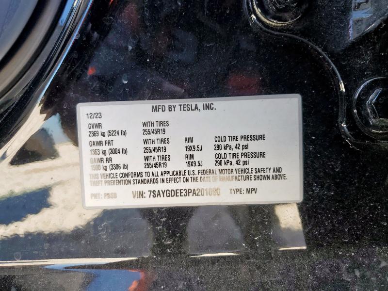 2023 TESLA MODEL Y - 7SAYGDEE3PA201090