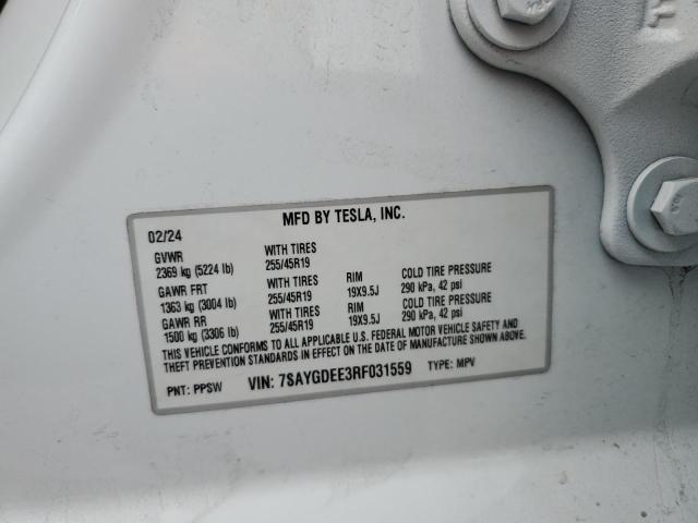 2024 TESLA MODEL Y - 7SAYGDEE3RF031559