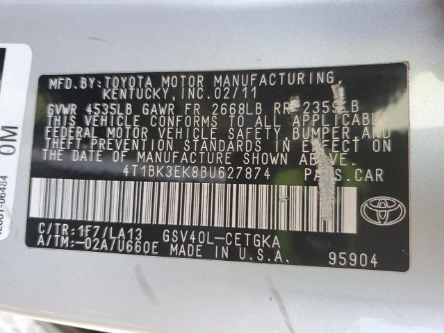 2011 TOYOTA CAMRY SE - 4T1BK3EK8BU627874