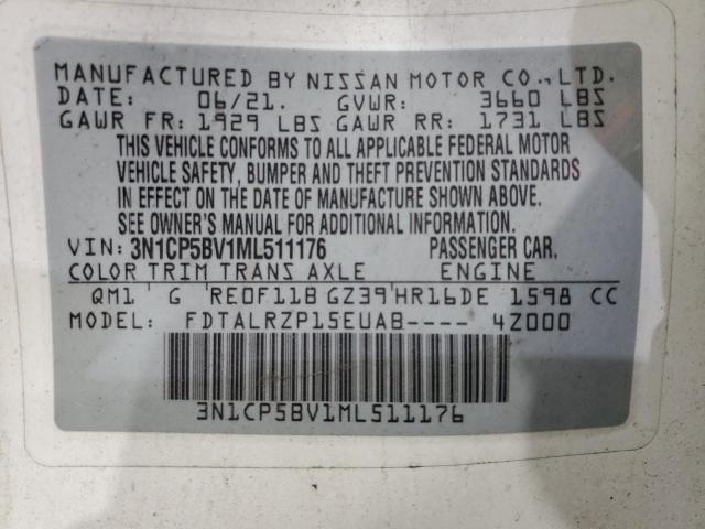 2021 NISSAN KICKS S - 3N1CP5BV1ML511176