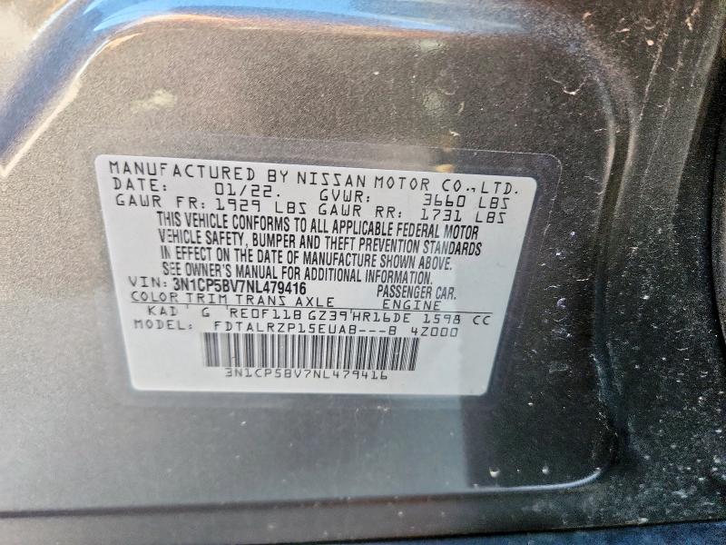 2022 NISSAN KICKS S - 3N1CP5BV7NL479416