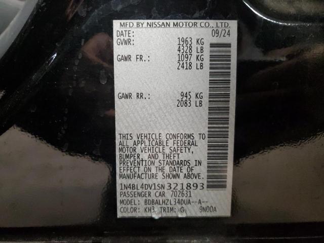 2025 NISSAN ALTIMA SV - 1N4BL4DV1SN321893