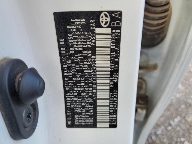 2015 TOYOTA COROLLA L - 5YFBURHEXFP340630