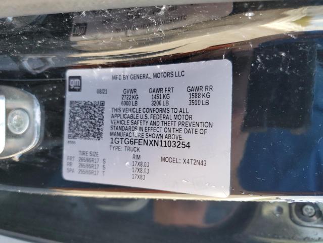 2022 GMC CANYON AT4 1GTG6FENXN1103254