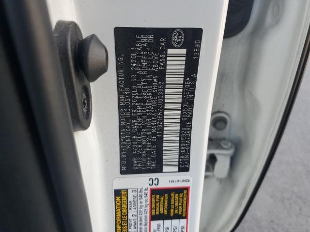 2019 TOYOTA AVALON XLE - 4T1BZ1FB7KU003952