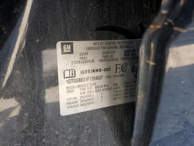 2015 GMC CANYON SLE 1GTG6BE31F1204837