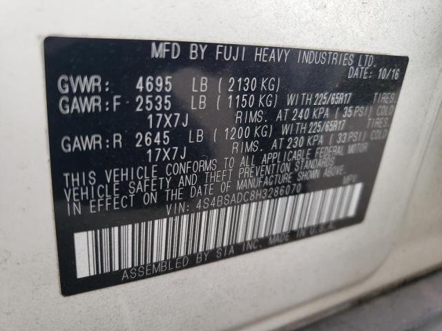 2017 SUBARU OUTBACK 2. #3284981952