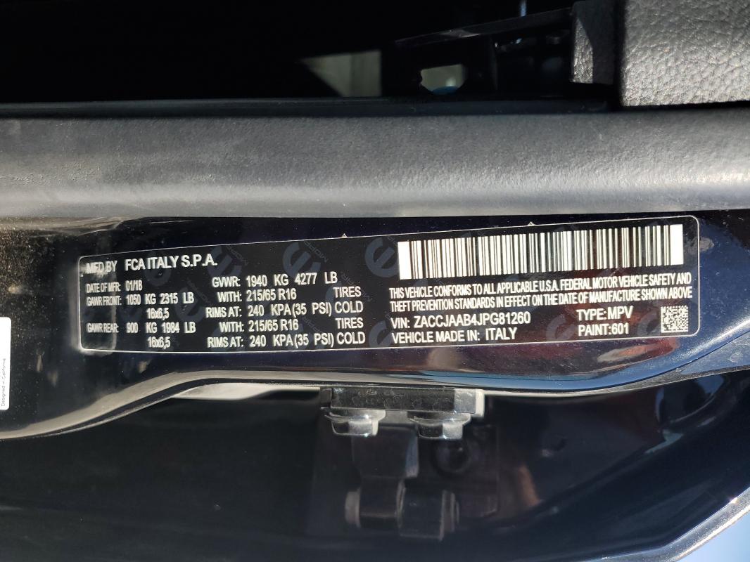 2018 JEEP RENEGADE S - ZACCJAAB4JPG81260