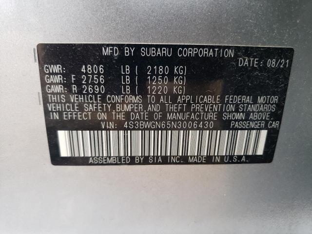 2022 SUBARU LEGACY LIM - 4S3BWGN65N3006430