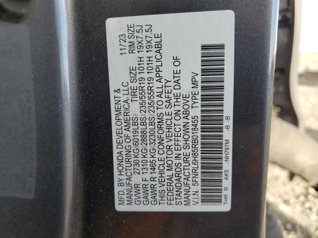 2024 HONDA ODYSSEY TOURING 5FNRL6H85RB018455