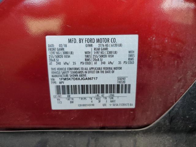 2018 FORD EXPLORER X - 1FM5K7D8XJGA96717