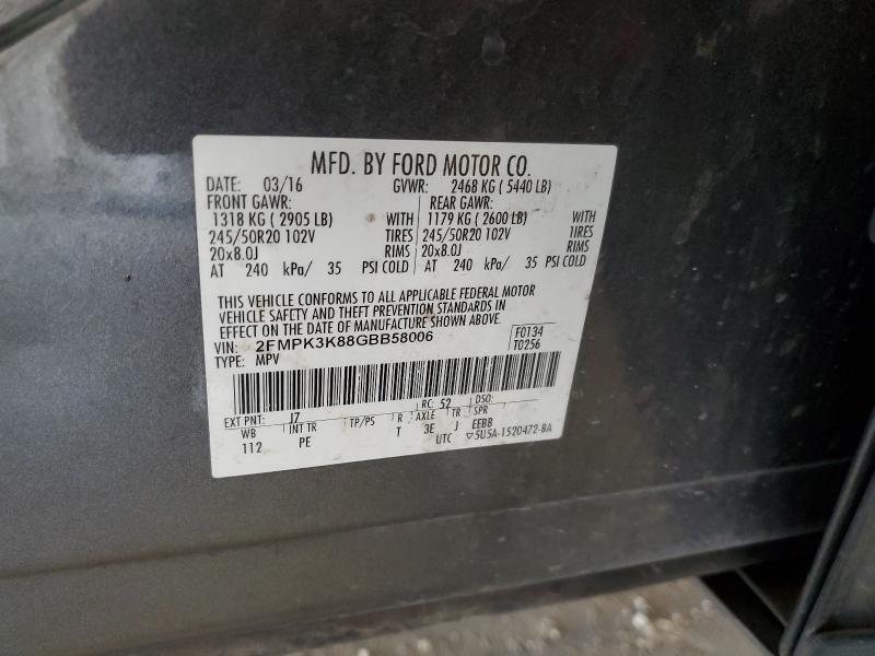 2016 FORD EDGE TITAN 2FMPK3K88GBB58006