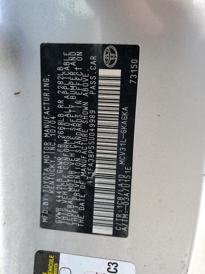 Lot #3284731538 2005 TOYOTA CAMRY SOLA