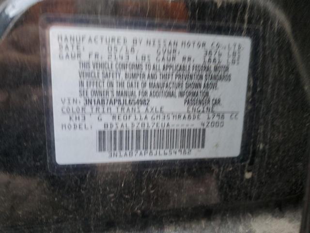 2018 NISSAN SENTRA S 3N1AB7AP8JL654982