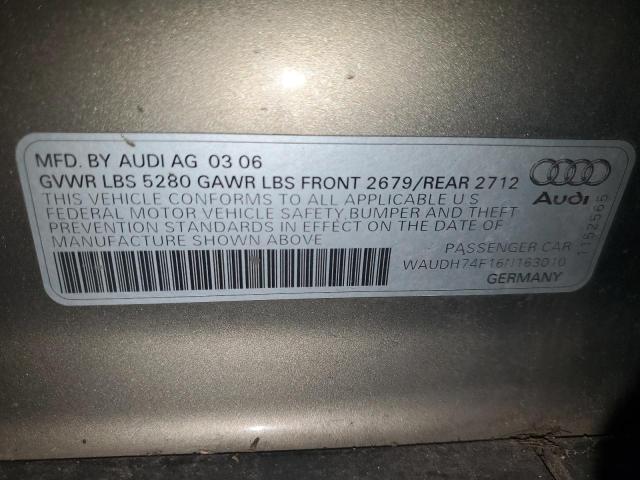 2006 AUDI A6 3.2 QUA #3308386313
