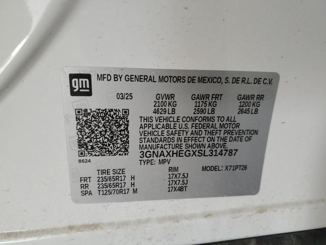 2025 CHEVROLET EQUINOX LT 3GNAXHEGXSL314787