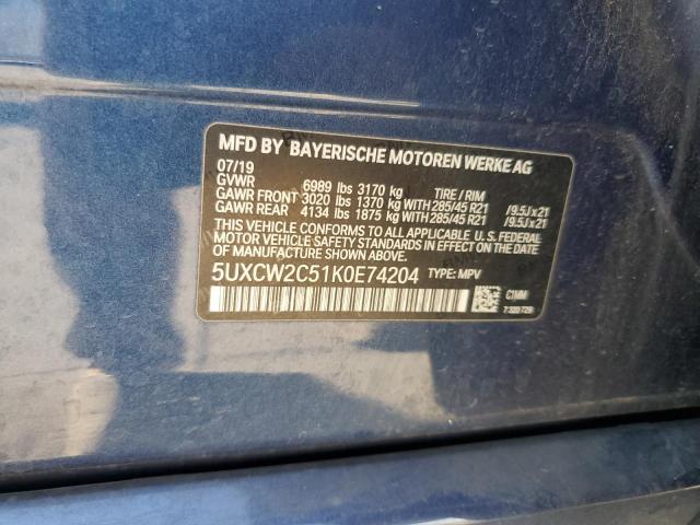 2019 BMW X7 XDRIVE4 5UXCW2C51K0E74204