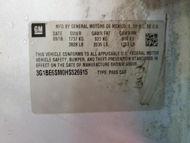 2017 CHEVROLET CRUZE LT 3G1BE6SM0HS526915