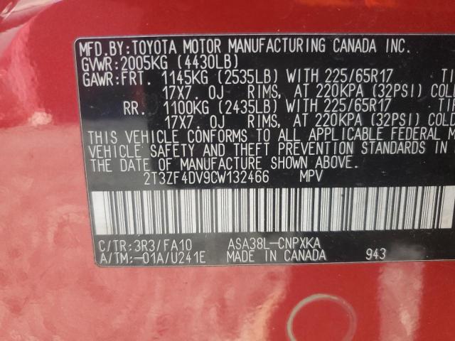 2012 TOYOTA RAV4 - 2T3ZF4DV9CW132466