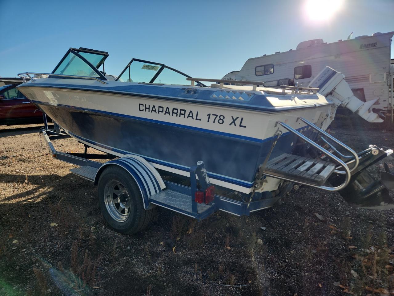 Lot #3292408263 1986 CHAPARRAL BOAT & TRAILER