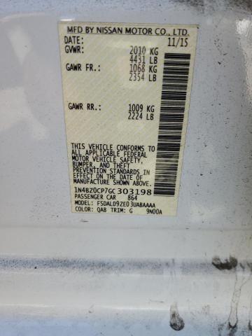 2016 NISSAN LEAF SV 1N4BZ0CP7GC303198