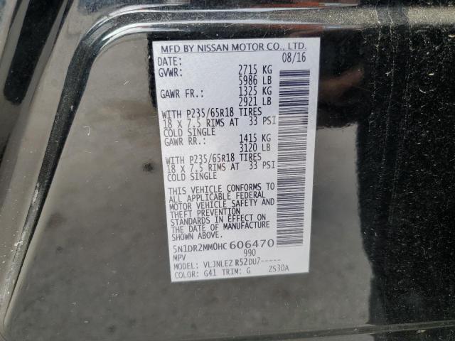 2017 NISSAN PATHFINDER 5N1DR2MM0HC606470