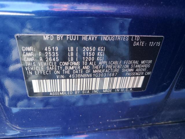 2016 SUBARU LEGACY 2.5 - 4S3BNBN61G3031687