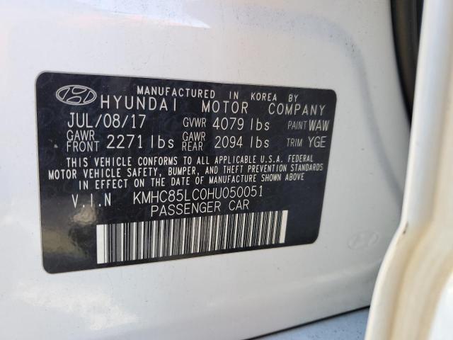 2017 HYUNDAI IONIQ LIMI KMHC85LC0HU050051