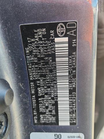 2018 TOYOTA COROLLA L #3303885694