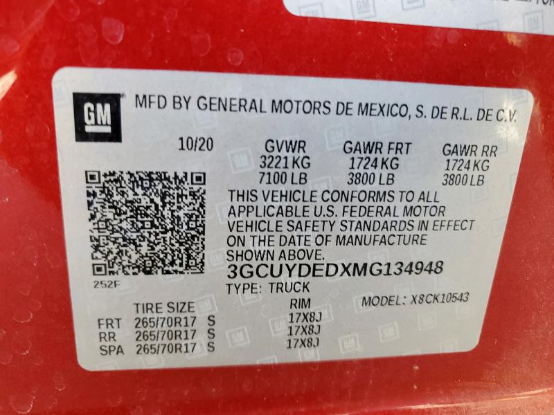 2021 CHEVROLET SILVERADO #3290380785