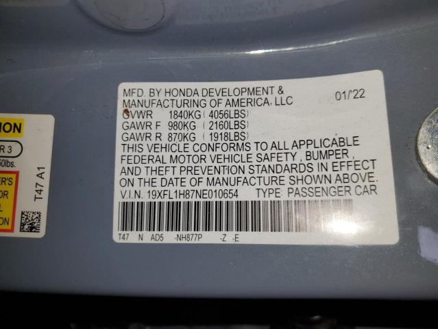 2022 HONDA CIVIC SPOR - 19XFL1H87NE010654