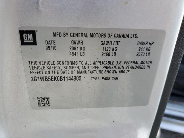 2011 CHEVROLET IMPALA LT - 2G1WB5EK0B1144885