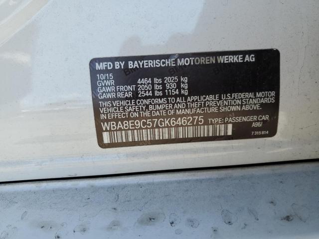 2016 BMW 328 I SULE WBA8E9C57GK646275