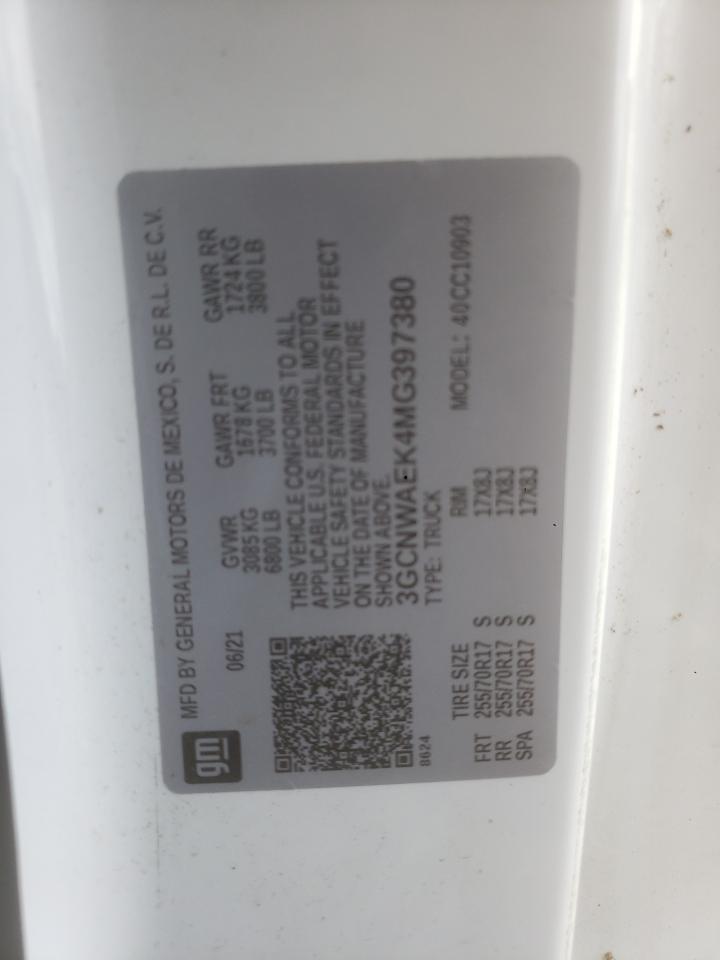 Lot #3308254179 2021 CHEVROLET SILVERADO