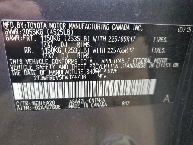 2015 TOYOTA RAV4 XLE - 2T3WFREV5FW174796