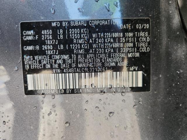 2020 SUBARU OUTBACK LI - 4S4BTALC1L3212061